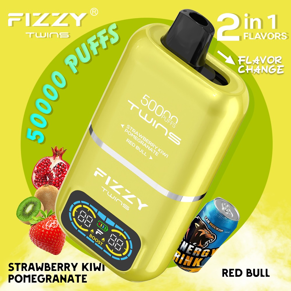 Fizzy Twins 2-Flavors 2. ストロベリーキウイザクロ ＆ レッドブル