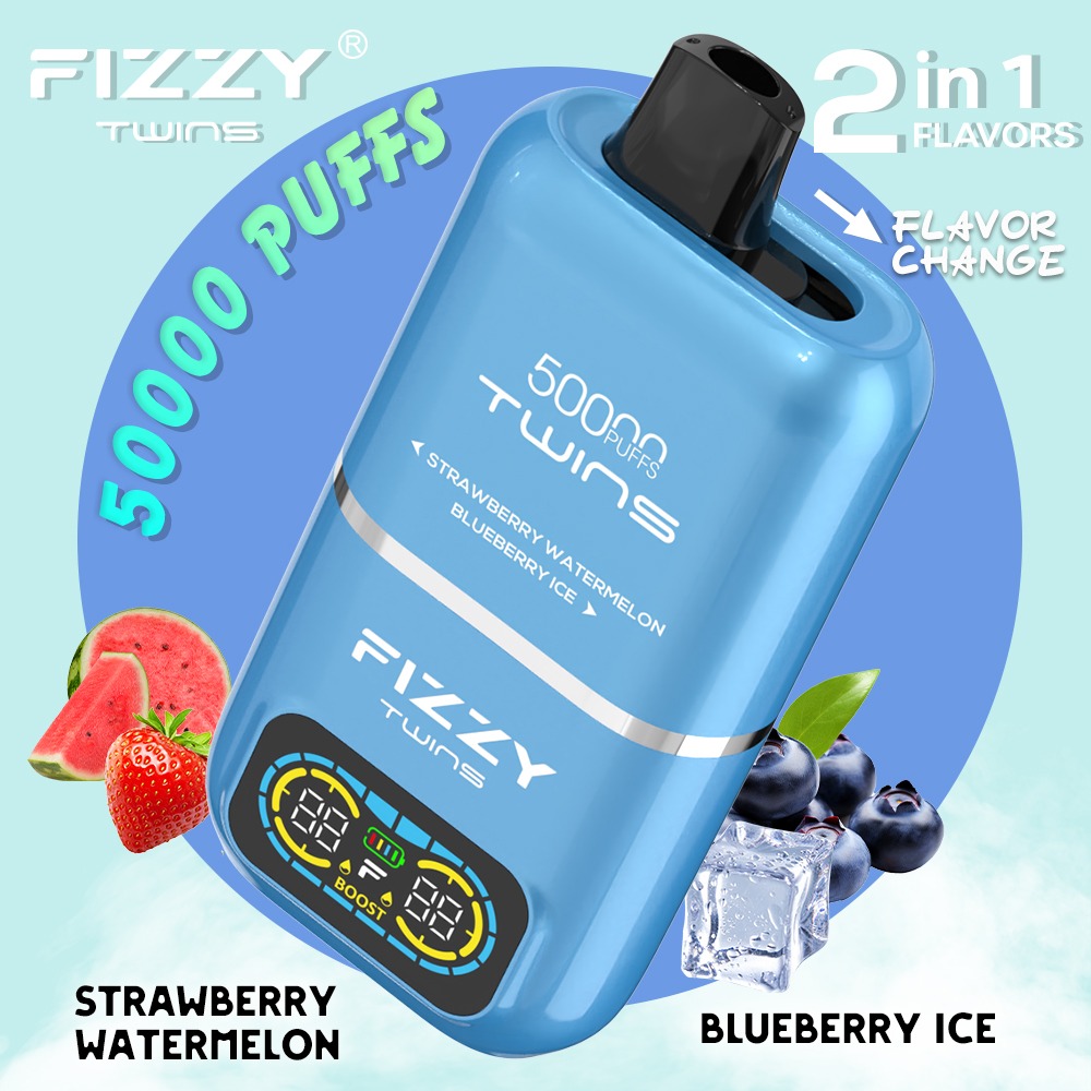 Fizzy Twins 2-Flavors 5. ストロベリースイカ ＆ ブルーベリーアイス