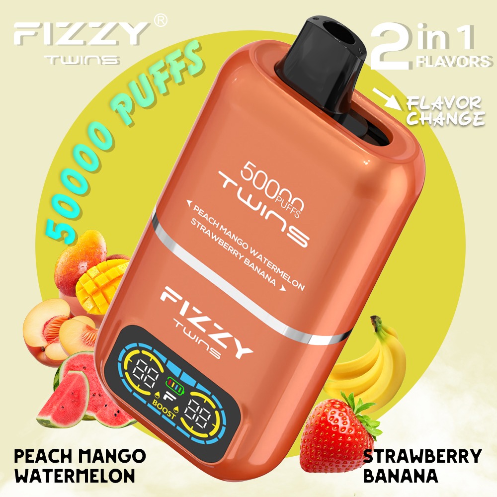 Fizzy Twins 2-Flavors 6. ピーチマンゴースイカ ＆ ストロベリーバナナ