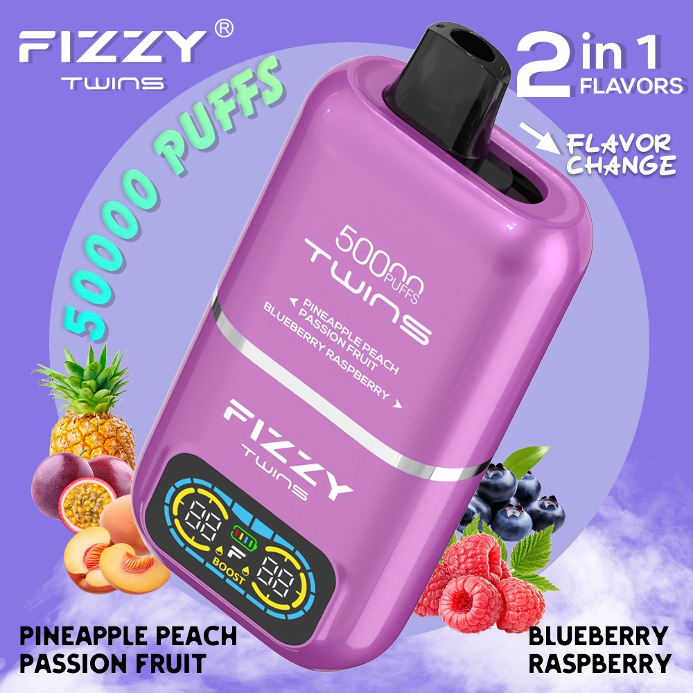 Fizzy Twins 2-Flavors 8. パイナップルピーチパッションフルーツ ＆ ブルーベリーラズベリー